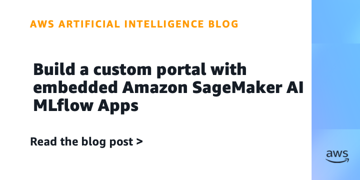 In this post, you learn how to build a custom portal with embedded SageMaker AI MLflow Apps UI. You walk through the architecture pattern behind a React front end paired with a Flask reverse proxy that handles AWS Signature Version 4 (SigV4) authentication, d…