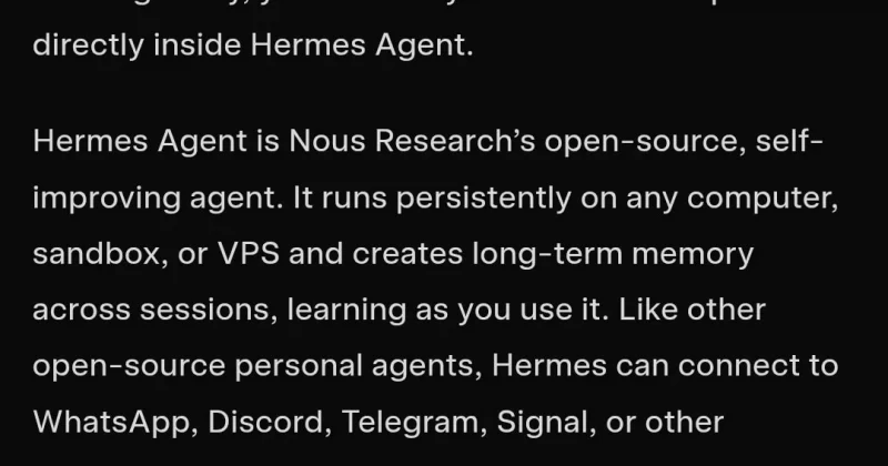 The integration streamlines AI deployment, enhancing efficiency and autonomy in task execution, potentially transforming AI agent utilization.
The post Nous Research integrates Grok subscriptions into Hermes Agent, ditching API key friction appeared first on …