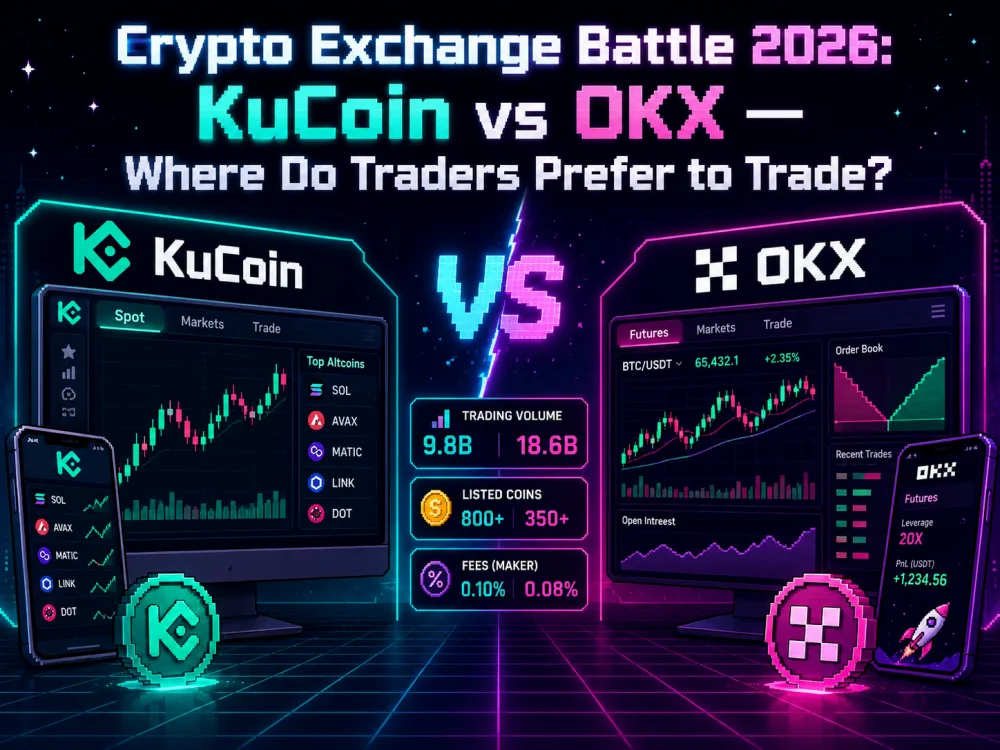 The KuCoin vs OKX comparison 2026 does not come down to one clear winner. Both support international crypto trading activity, but differences appear beneath the...
The post Crypto Exchange Battle 2026: KuCoin vs OKX — Where Do Traders Prefer to Trade? appeare…