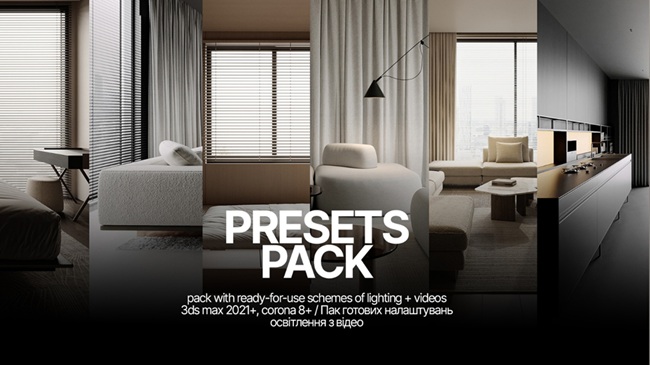 Patreon – Lighting presets pack – Corona Max Title: Patreon – Lighting presets pack – Corona Max Info: These are some prepared custom lighting presets to help users save time creating interiors with different lighting scenarios and cases. The pack includes re…
