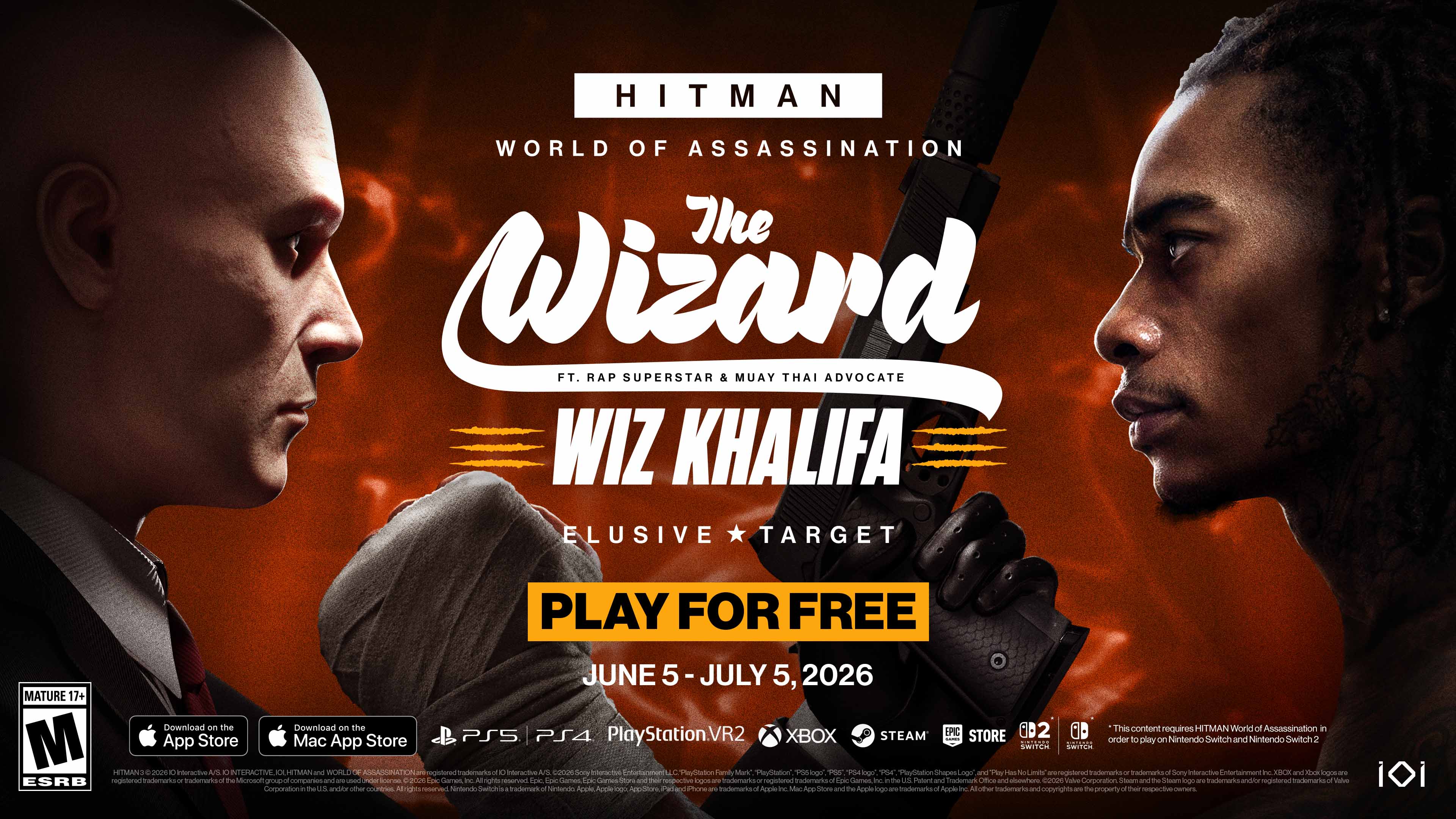 IO Interactive has announced HITMAN World of Assassination limited-time Elusive Target mission “The Wizard,” starring rapper Wiz Khalifa, which will be available for free, both in-game …