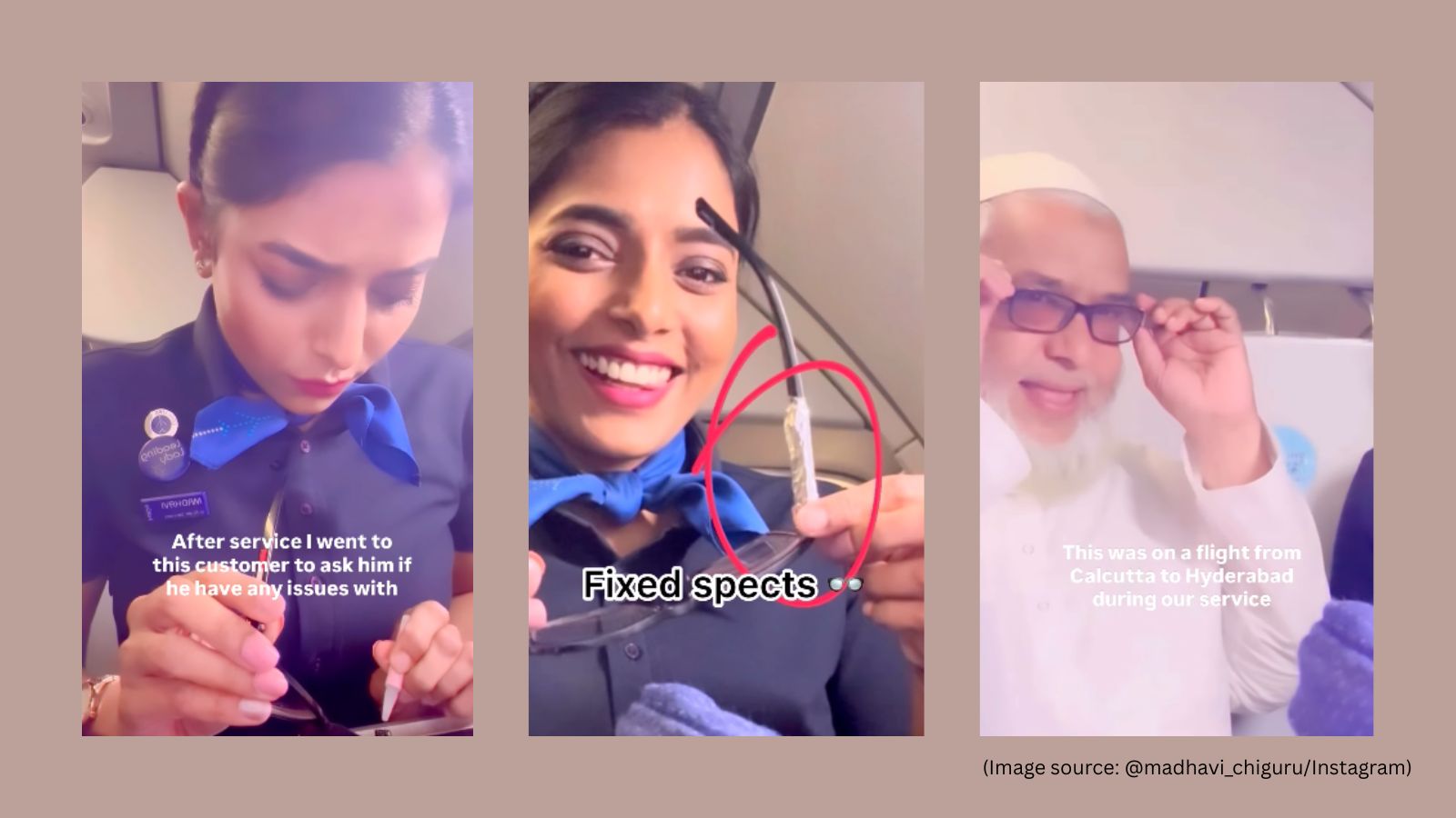 The story surfaced through a viral social media post that described how a passenger was left struggling after his spectacles suddenly snapped during the flight.